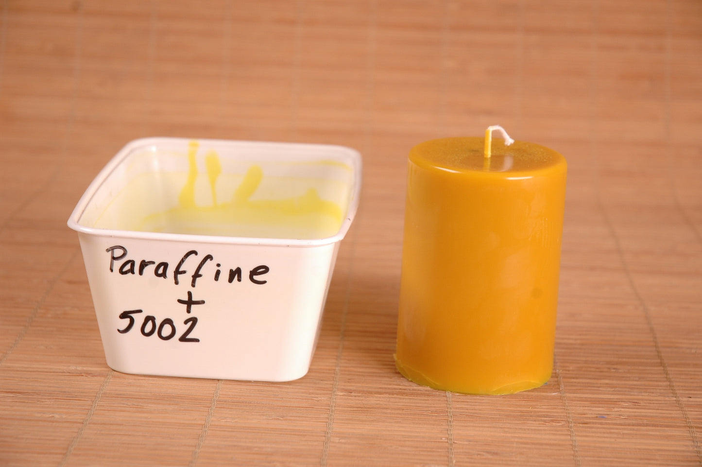 Geel gekleurde paraffine