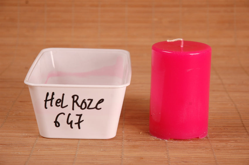 Hel roze gekleurde paraffine