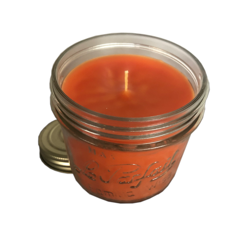 Kaars in glas met deksel