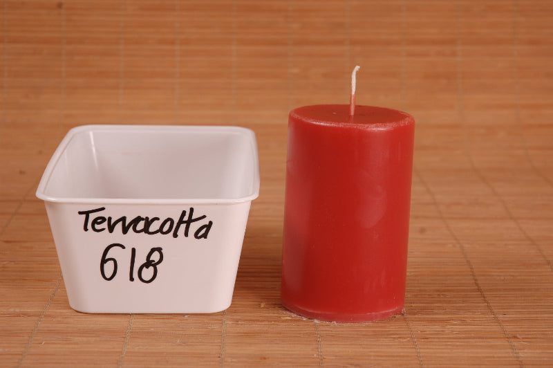 Terracotta gekleurde paraffine