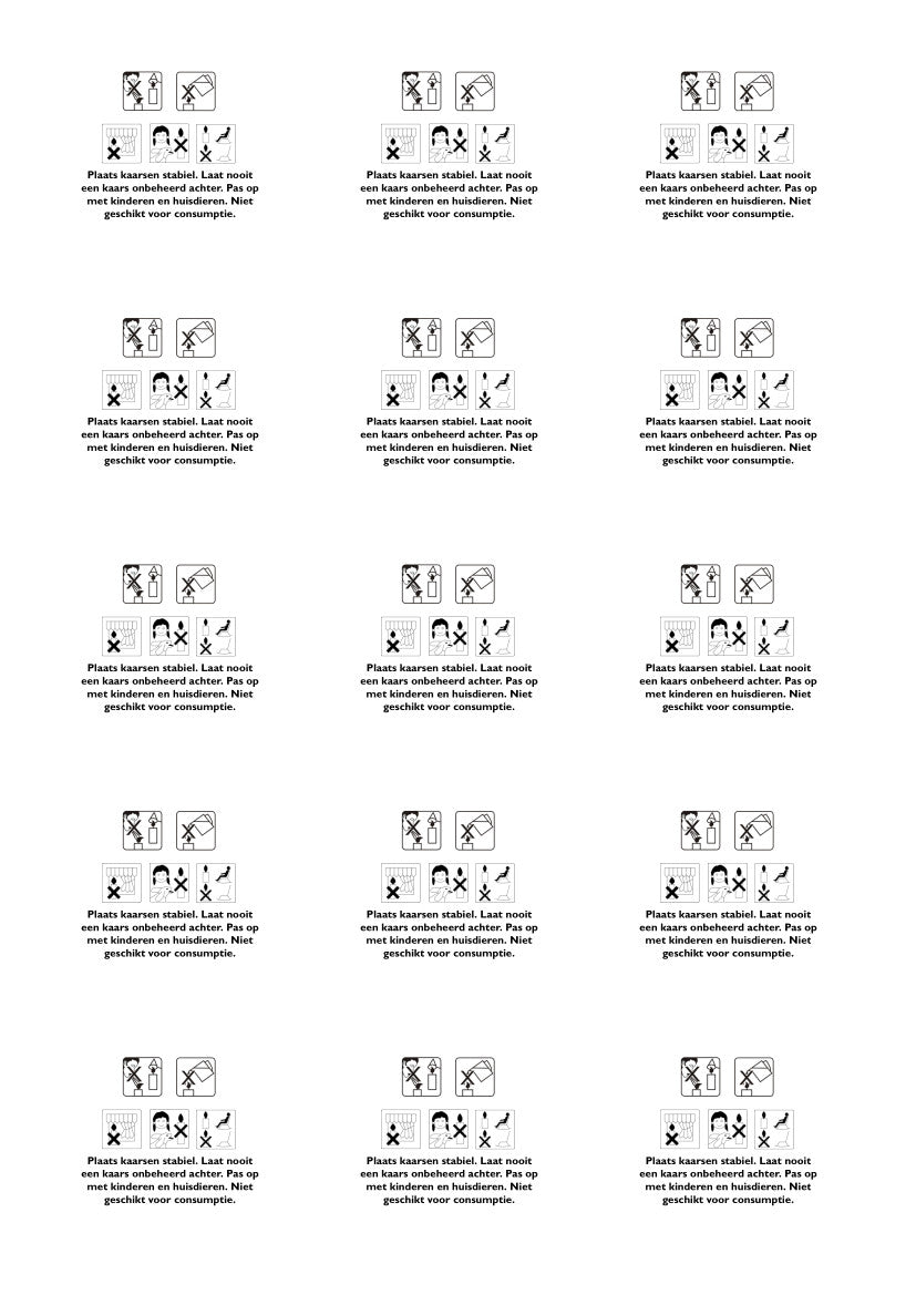 Veiligheids stickers zonder logo